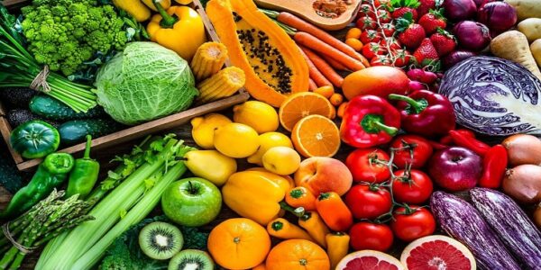 benefits of plant-based dies including fruits, vegetables, and grain